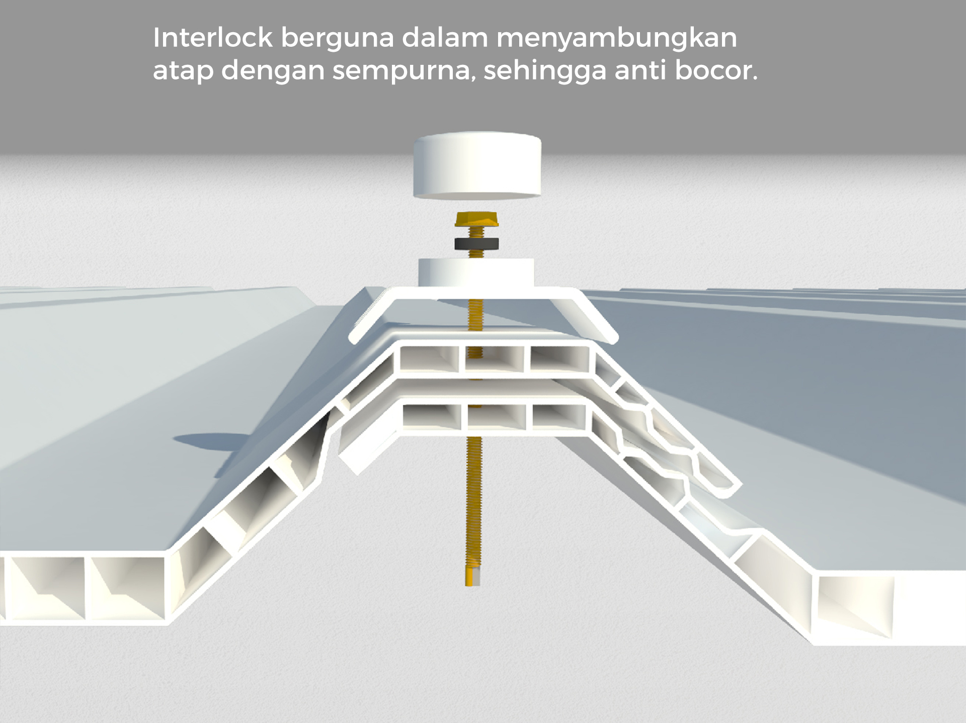 Slideshow Banner Atap uPVC Double Layer SKYDECK